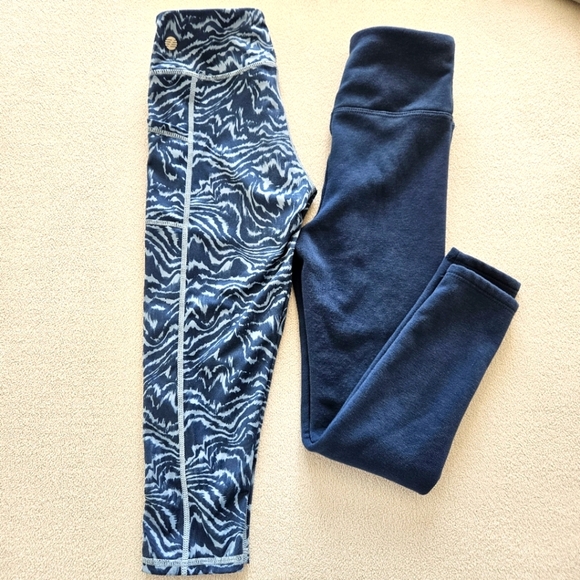 Zella Other - Z by Zella And Tuff Athletics Stylish Blue Patterned Leggings. Size 7-8 Girls